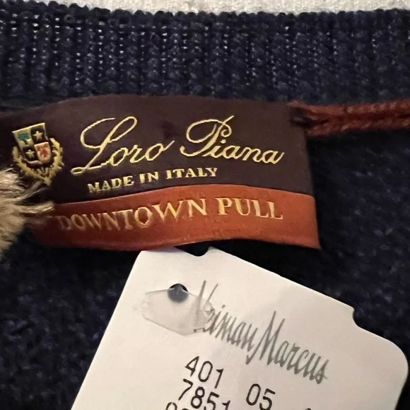 Loro Piana Downtown Pull Men’s Navy Sweater